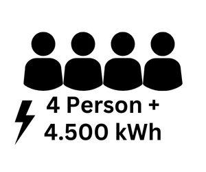 4 Personen, 4.5 KWH oder mehr